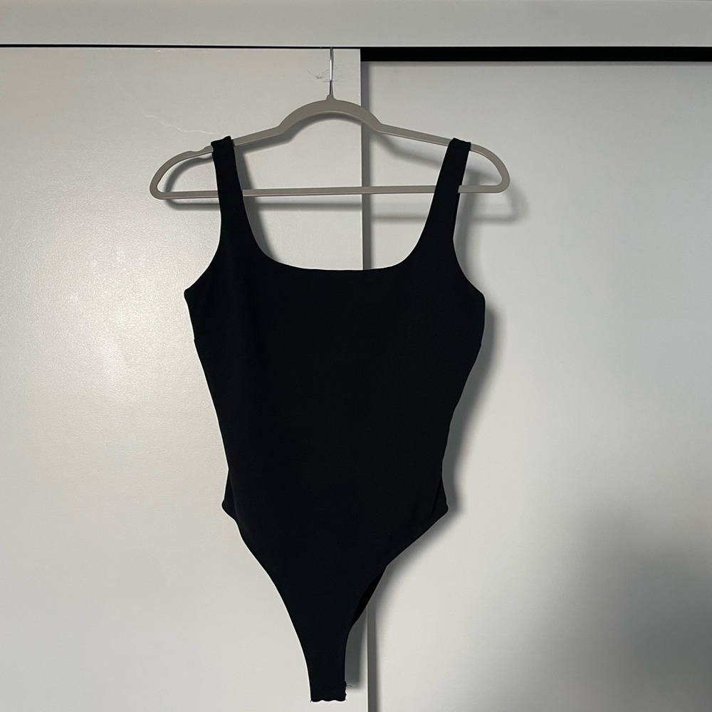 Lulus Black Bodysuit with exposed back